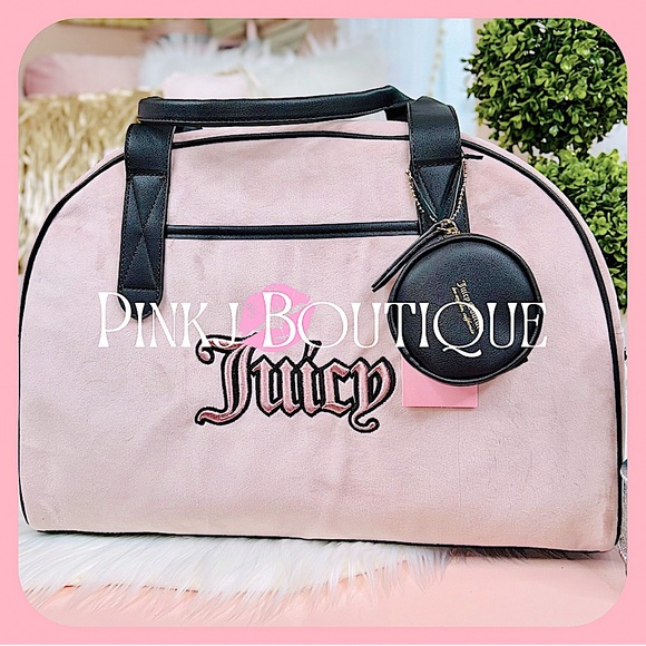 💗👜{Juicy Couture} Stunning Dusty Blush {Queen Of Everything} Weekender Bag! - Picture 4 of 6